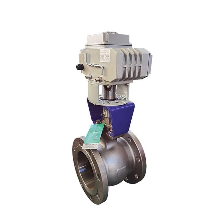 DN150 Electric Flange V Port Ball Valve